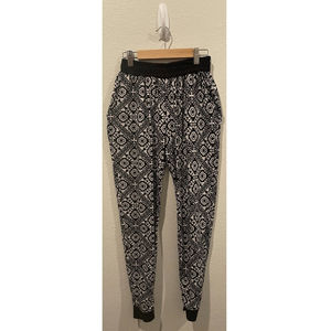 SEE YOU MONDAY Geometric Black And White Pants